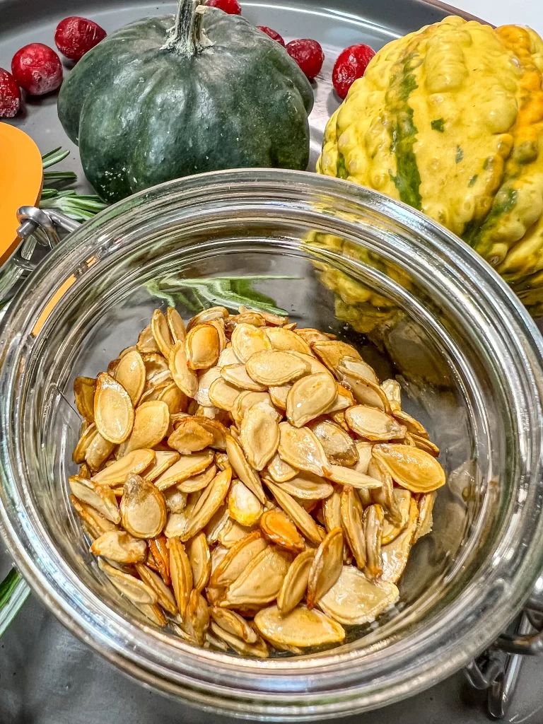 Roasted Acorn Squash Seeds