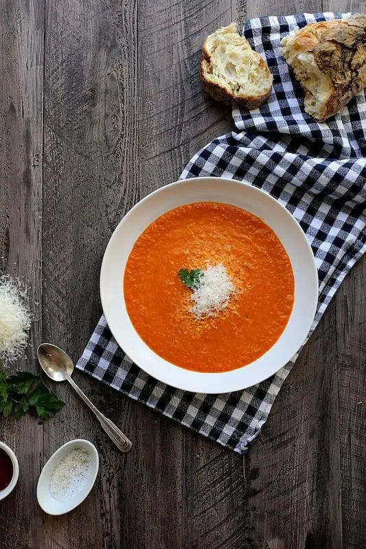Roasted Red Pepper Blender Soup