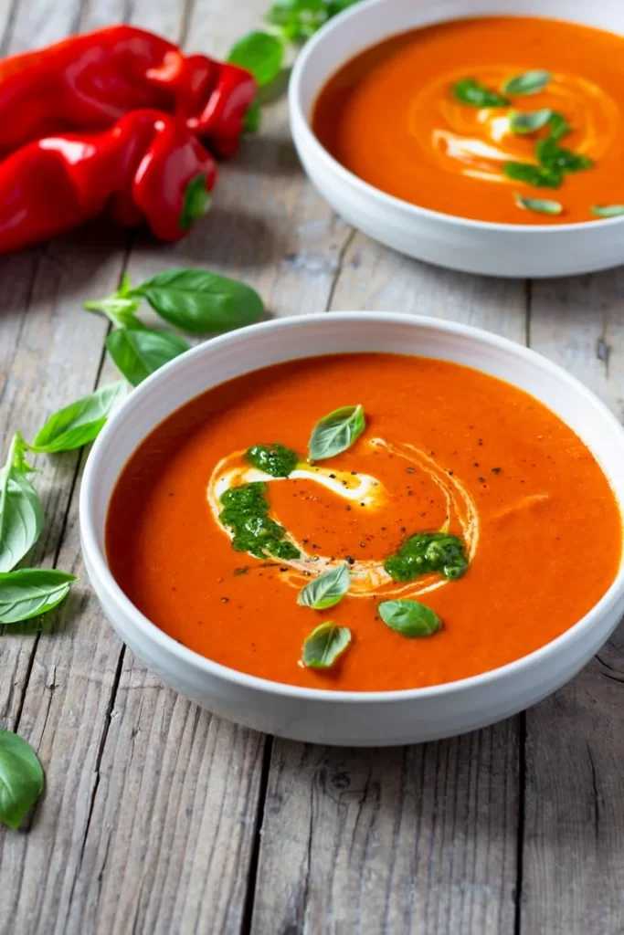 Roasted Red Pepper Blender Soup